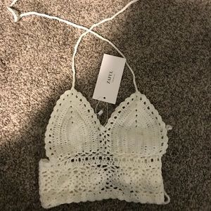 Crochet white Bralette